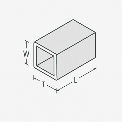 Steel Rectangular Tube - 6"x 5"