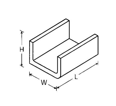 Channel - 1 X 1/2 X 1/8
